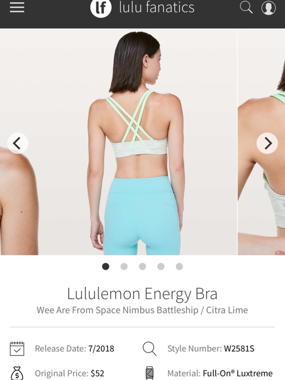 lululemon Energy Bra Medium Support B/C Cup